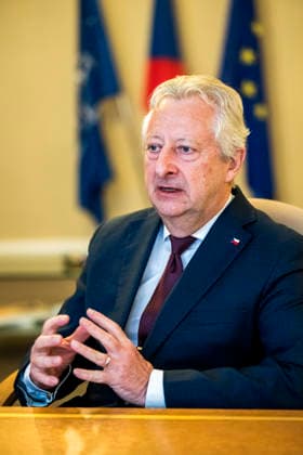 Czech Defence Minister Jaromir Zuna (for SPD) gives an interview to the Czech Press Agency (CTK),xinxPrague,xonxMayx13,x2026.x(CTKxPhoto VitxSimanek) CTKPhotoP2026051307363  CTKPhotoP2026051307363