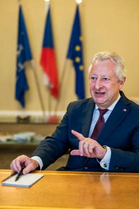 Czech Defence Minister Jaromir Zuna (for SPD) gives an interview to the Czech Press Agency (CTK),xinxPrague,xonxMayx13,x2026.x(CTKxPhoto VitxSimanek) CTKPhotoP2026051307400  CTKPhotoP2026051307400