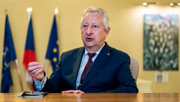 Czech Defence Minister Jaromir Zuna (for SPD) gives an interview to the Czech Press Agency (CTK),xinxPrague,xonxMayx13,x2026.x(CTKxPhoto VitxSimanek) CTKPhotoP2026051307436  CTKPhotoP2026051307436