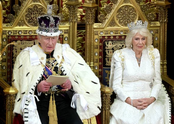 . 13 05 2026. London, United Kingdom. King Charles III and Queen Camilla at the State Opening of Parliament in London.  xPoolx xi-Imagesx IIM-26768-0018