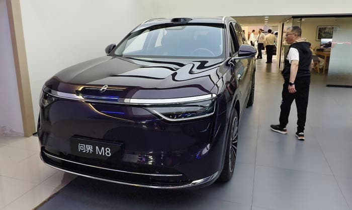 Huawei Intelligent Mobility Experience Store SHANGHAI, CHINA - MAY 13, 2026 - A SERES AITO M8 New Energy Vehicle displayed in the Huawei Intelligent Mobility Experience Store in Shanghai, China on May 13, 2026. Shanghai Shanghai China  Copyright: xCFOTOx i1778720371071