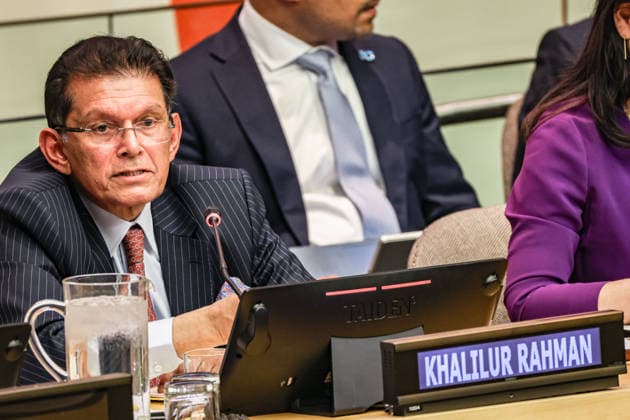 May 7, 2026, New York, New York, USA: KHALILUR RAHMAN is the High Representative of the Chief Adviser of Bangladesh on the Rohingya Crisis and Priority Issues speaks during an informal interactive dialogue as a candidate for President of the General Assembly at its eighty-first session, at UNHQ. The election is scheduled for 2 June 2026. New York USA - ZUMAo116 20260507_znp_o116_181 Copyright: xBiancaxOterox