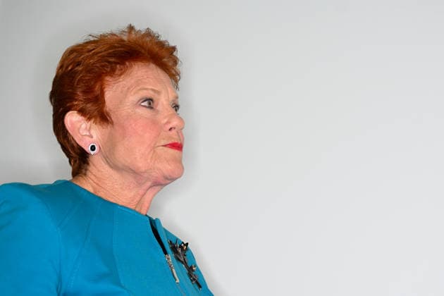 PAULINE HANSON PRESSER, One Nation leader Pauline Hanson speaks to the media during a doorstop interview at Parliament House in Canberra, Thursday, May 14, 2026. ( NO ARCHIVING CANBERRA AUSTRALIAN CAPITAL TERRITORY AUSTRALIA  Copyright: xLUKASxCOCHx 20260514146472686142