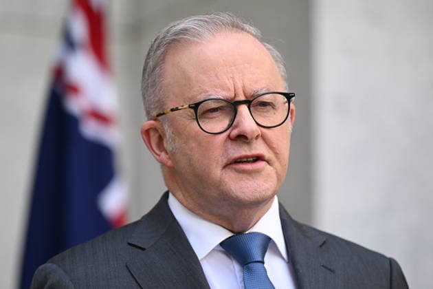ANTHONY ALBANESE TAMMY TYRRELL PRESS CONFERENCE, Australian Prime Minister Anthony Albanese speaks to the media during a press conference at Parliament House in Canberra, Thursday, May 14, 2026. ( NO ARCHIVING CANBERRA AUSTRALIAN CAPITAL TERRITORY AUSTRALIA  Copyright: xLUKASxCOCHx 20260514122179991392