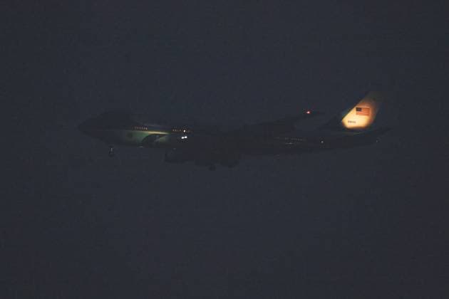 BEIJING, CHINA - MAY 13: Air Force One, carrying U.S. President Donald Trump, lands at Beijing Capital International Airport on May 13, 2026 in Beijing, China. U.S. President Donald Trump arrived in Beijing on Wednesday evening for a state visit to China.  Copyright: xVCGx 111641198262