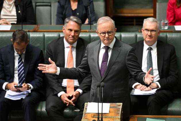 QUESTION TIME, Australian Prime Minister Anthony Albanese speaks during Question Time in the House of Representatives at Parliament House in Canberra, Thursday, May 14, 2026. ( NO ARCHIVING CANBERRA AUSTRALIAN CAPITAL TERRITORY AUSTRALIA  Copyright: xLUKASxCOCHx 20260514122173491570