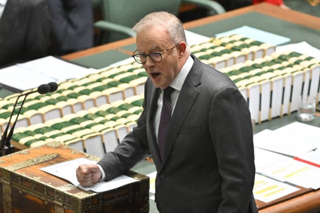 QUESTION TIME, Prime Minister Anthony Albanese during Question Time in the House of Representatives at Parliament House in Canberra, Thursday, May 14, 2026. ( NO ARCHIVING CANBERRA AUSTRALIAN CAPITAL TERRITORY AUSTRALIA  Copyright: xMICKxTSIKASx 20260514138096063600