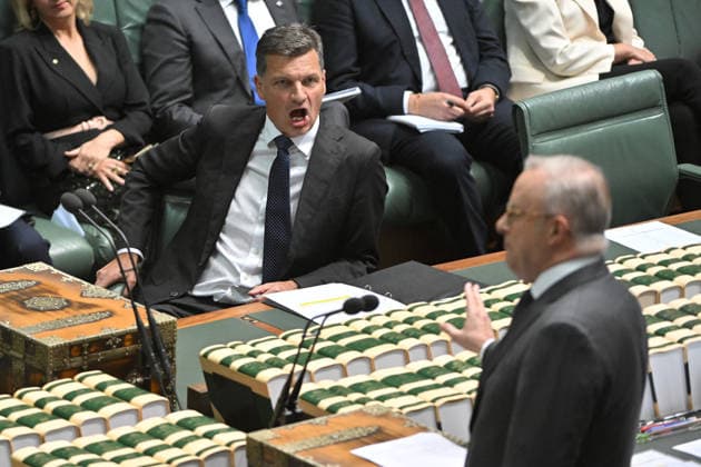 QUESTION TIME, Leader of the Opposition Angus Taylor and Prime Minister Anthony Albanese during Question Time in the House of Representatives at Parliament House in Canberra, Thursday, May 14, 2026. ( NO ARCHIVING CANBERRA AUSTRALIAN CAPITAL TERRITORY AUSTRALIA  Copyright: xMICKxTSIKASx 20260514165641023962