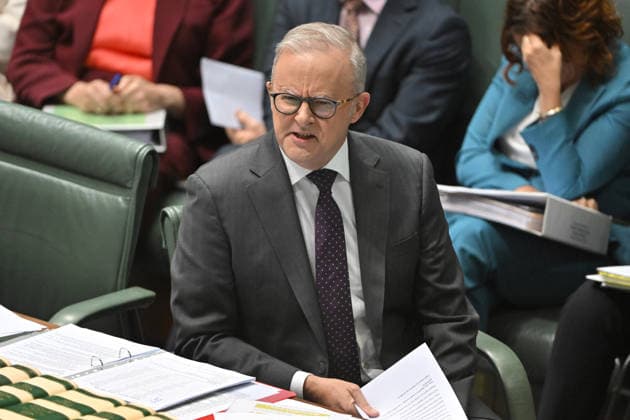 QUESTION TIME, Prime Minister Anthony Albanese during Question Time in the House of Representatives at Parliament House in Canberra, Thursday, May 14, 2026. ( NO ARCHIVING CANBERRA AUSTRALIAN CAPITAL TERRITORY AUSTRALIA  Copyright: xMICKxTSIKASx 20260514151086090960
