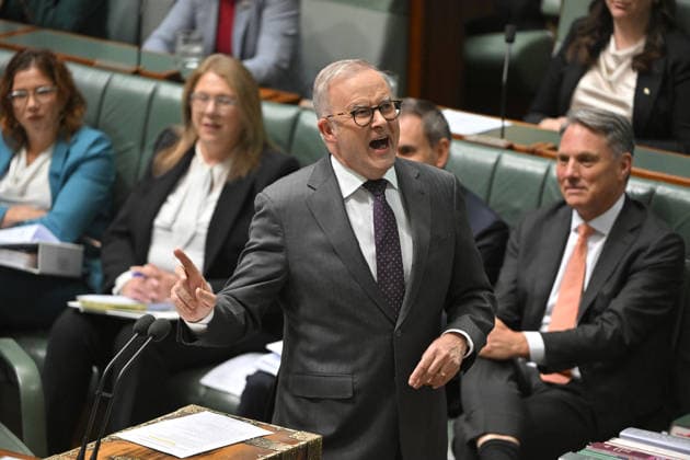 QUESTION TIME, Prime Minister Anthony Albanese during Question Time in the House of Representatives at Parliament House in Canberra, Thursday, May 14, 2026. ( NO ARCHIVING CANBERRA AUSTRALIAN CAPITAL TERRITORY AUSTRALIA  Copyright: xMICKxTSIKASx 20260514162612269574