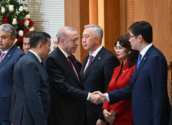 Turkish President Recep Tayyip Erdogan in Kazakhstan ASTANA, KAZAKHSTAN - MAY 14: Turkish President Recep Tayyip Erdogan is welcomed by Kazakh President Kassym-Jomart Tokayev with an official ceremony at the Independence Palace in Astana, Kazakhstan on May 14, 2026. Mehmet Ali Ozcan Anadolu Astana Kazakhstan. Editorial use only. Please get in touch for any other usage.  Copyright: x2026xAnadoluxMehmetxAlixOzcanx
