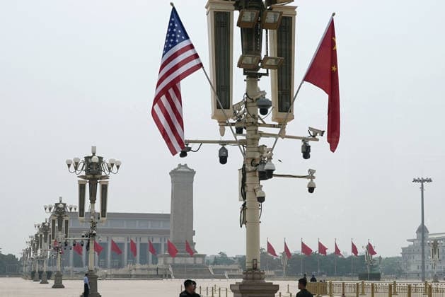 U.S. President Trump in Beijing U.S. and Chinese national flags are hoisted at Tiananmen Square in Beijing during U.S. President Donald Trump s visit to Beijing for a summit meeting with Chinese President Xi Jinping on May 14, 2026.  A14AA0005555482P
