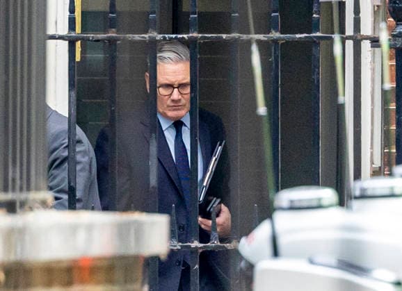 May 14, 2026, London, London, UK: London, UK. Prime Minister Sir Keir Starmer leaves Downing Street through the back entrance. The Prime Minister is under growing political pressure as he fights to remain in power amid speculation about challenges to his leadership. London UK  - ZUMAl94_ 20260514_zaf_l94_012 Copyright: xMarcinxNowakx