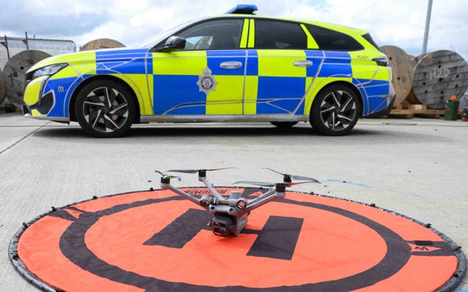 British Transport Police Drones 13.05.2026. British Transport Police drones. British Transport Police launched their new drone tech at Cadder Junction near Bishopbriggs, Scotland.  Copyright: xAlanxMacGregorxEwingx NINTCHDBPICT001080331644