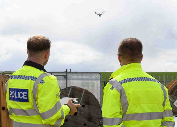 British Transport Police Drones 13.05.2026. British Transport Police drones. British Transport Police launched their new drone tech at Cadder Junction near Bishopbriggs, Scotland.  Copyright: xAlanxMacGregorxEwingx NINTCHDBPICT001080332133