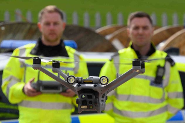 British Transport Police Drones 13.05.2026. British Transport Police drones. British Transport Police launched their new drone tech at Cadder Junction near Bishopbriggs, Scotland.  Copyright: xAlanxMacGregorxEwingx NINTCHDBPICT001080332149