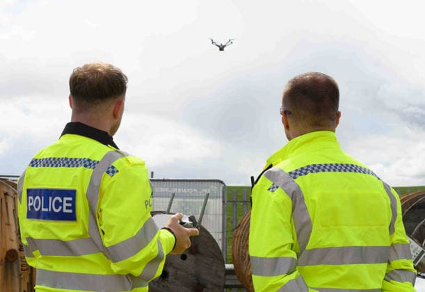 British Transport Police Drones 13.05.2026. British Transport Police drones. British Transport Police launched their new drone tech at Cadder Junction near Bishopbriggs, Scotland.  Copyright: xAlanxMacGregorxEwingx NINTCHDBPICT001080332008