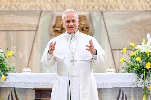 May 14, 2026, Rome, Rome, Italy: Pope Leo XIV at Sapienza University on a pastoral visit, Rome, May 14, 2025 Rome Italy  - ZUMAa289 20260514_zia_a289_022 Copyright: xMariaxLauraxAntonellix xAgfx