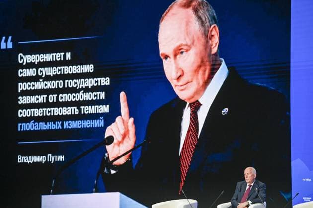 Russia Putin Engineering Union Congress 9164479 14.05.2026 Rostec State Corporation CEO Sergei Chemezov attends the 10th Congress of the Russian Engineering Union at the Russia National Centre in Moscow, Russia. Maksim Blinov Sputnik Moscow Russia  Copyright: xMaksimxBlinovx