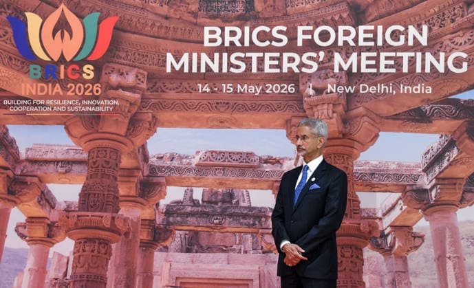 External Affairs Minister S. Jaishankar during the BRICS Foreign Ministers™ Meeting New Delhi, May 14 (ANI): External Affairs Minister S. Jaishankar during the BRICS Foreign Ministers™ Meeting, at Bharat Mandapam, in New Delhi on Thursday. New Delhi Delhi India Copyright: xANIx ANI_20260514052