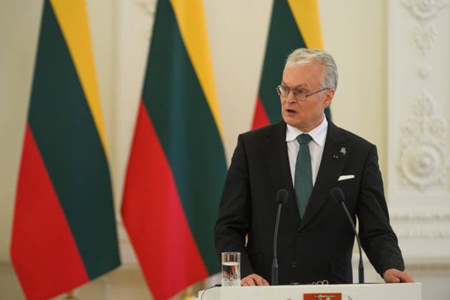 Lithuanian, Finnish presidents hold joint press conference in Vilnius VILNIUS, LITHUANIA - MAY 14: Lithuanian President Gitanas Nauseda and Finnish President Alexander Stubb hold a joint press conference at the Presidential Palace in Vilnius, Lithuania on May 14, 2026. Yauhen Yerchak Anadolu Vilnius Lithuania. Editorial use only. Please get in touch for any other usage.  Copyright: x2026xAnadoluxYauhenxYerchakx