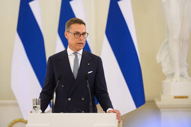 Lithuanian, Finnish presidents hold joint press conference in Vilnius VILNIUS, LITHUANIA - MAY 14: Lithuanian President Gitanas Nauseda and Finnish President Alexander Stubb hold a joint press conference at the Presidential Palace in Vilnius, Lithuania on May 14, 2026. Yauhen Yerchak Anadolu Vilnius Lithuania. Editorial use only. Please get in touch for any other usage.  Copyright: x2026xAnadoluxYauhenxYerchakx