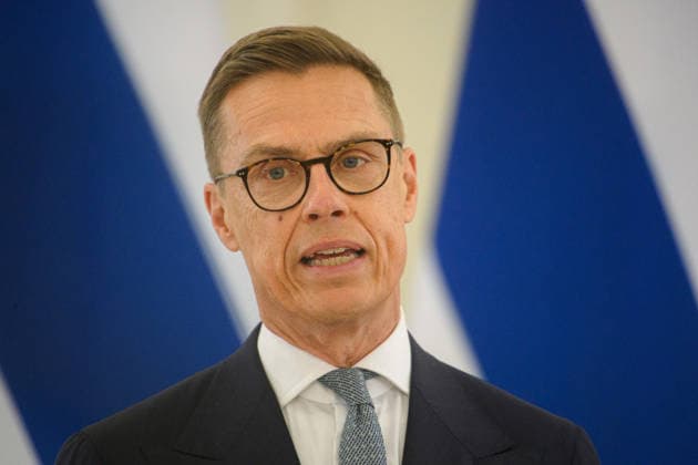 Lithuanian, Finnish presidents hold joint press conference in Vilnius VILNIUS, LITHUANIA - MAY 14: Lithuanian President Gitanas Nauseda and Finnish President Alexander Stubb hold a joint press conference at the Presidential Palace in Vilnius, Lithuania on May 14, 2026. Yauhen Yerchak Anadolu Vilnius Lithuania. Editorial use only. Please get in touch for any other usage.  Copyright: x2026xAnadoluxYauhenxYerchakx
