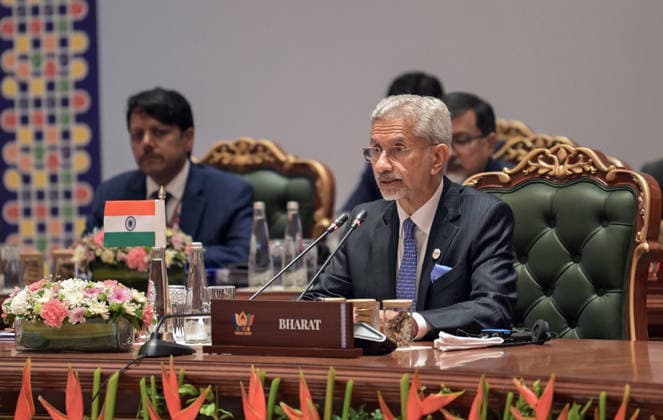 RECORD DATE NOT STATED External Affairs Minister S. Jaishankar addresses during the BRICS Foreign Ministers™ Meeting New Delhi, May 14 (ANI): External Affairs Minister S. Jaishankar addresses during the BRICS Foreign Ministers™ Meeting, in New Delhi on Thursday. (@DrSJaishankar X ANI Photo) NEW DELHI Delhi India Copyright: xANIx ANI_20260514106