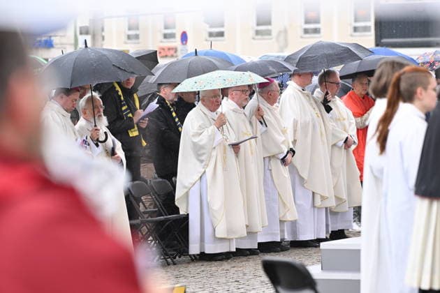 Joint Eucharistic celebration on the Solemnity of the Ascension at the Catholics Day in Würzburg Photo from 14 05 2026 Tens of thousands of participants are expected to attend a total of 900 events until Sunday at the 104th Ger Copyright: epd-bild DanielxPeter DSC_9165.jpeg