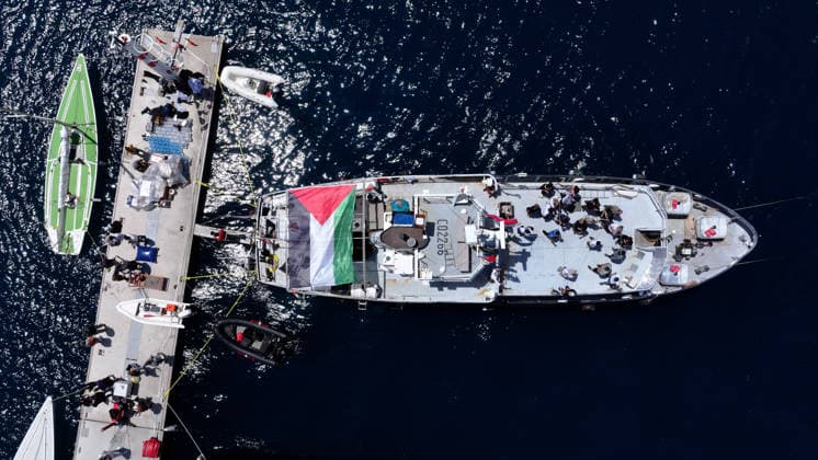 Global Sumud Flotilla is ready to set sail from Marmaris to Gaza with 54 boats MUGLA, TURKIYE - MAY 14: Global Sumud Flotilla, formed to break the Israeli blockade, is ready to set sail for Gaza into the Mediterranean from Marmaris with its 54 vessels in Mugla, Turkiye on May 14, 2026. Orhan Cicek Anadolu Mugla Turkey. Editorial use only. Please get in touch for any other usage.  Copyright: x2026xAnadoluxOrhanxCicekx