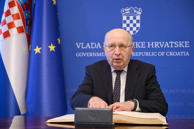 Andrius Kubilius in Croatia Prime Minister Andrej Plenkovic met with European Commissioner for Defence and Space Andrius Kubilius May 14, 2026 in Zagreb, Croatia  NevaxZganec PIXSELL
