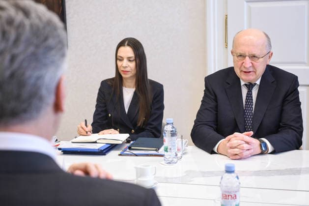Andrius Kubilius in Croatia Prime Minister Andrej Plenkovic met with European Commissioner for Defence and Space Andrius Kubilius May 14, 2026 in Zagreb, Croatia  NevaxZganec PIXSELL