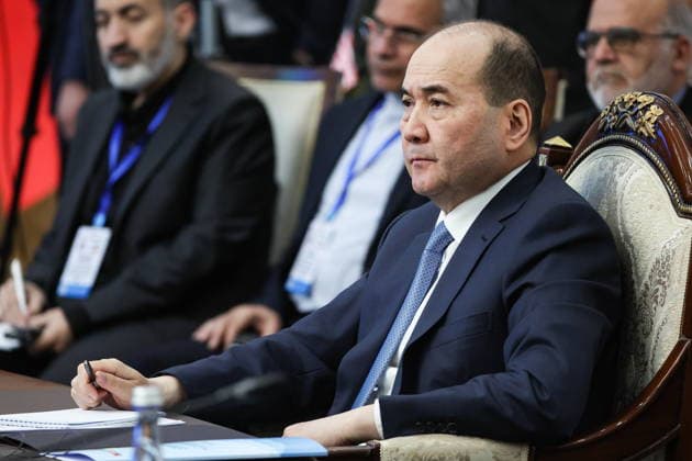 KYRGYZSTAN, BISHKEK - MAY 14, 2026: Secretary of the Security Council of Kazakhsrtan Gizat Nurdauletov attends the 21st Meeting of the Security Council Secretaries of the Shanghai Cooperation Organization (SCO) member states at the Ala-Archa state residence Bishkek Kyrgyzstan  - ZUMAt113 20260514_zaa_t113_091 Copyright: xAlexanderxRyuminx