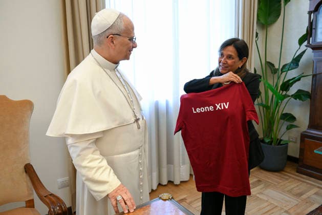 ITALY - POPE LEO XIV DURING A VISIT TO THE SAPIENZA UNIVERSITY IN ROME- 2026 5 14 Italy, Rome, 2026 5 14 .Pope Leo XIV during a visit to the Sapienza University of Rome EDITORIAL USE ONLY - NO BOOKS Copyright: xVATICANxMEDIAx