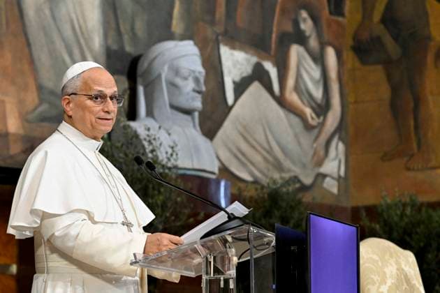 ITALY - POPE LEO XIV DURING A VISIT TO THE SAPIENZA UNIVERSITY IN ROME- 2026 5 14 Italy, Rome, 2026 5 14 .Pope Leo XIV during a visit to the Sapienza University of Rome EDITORIAL USE ONLY - NO BOOKS Copyright: xVATICANxMEDIAx