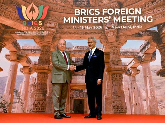 BRICS Foreign Ministers’ Meeting in New Delhi NEW DELHI, INDIA - MAY 14: (----EDITORIAL USE ONLY - MANDATORY CREDIT - ’PRESS INFORMATION BUREAU OF INDIA HANDOUT - NO MARKETING NO ADVERTISING CAMPAIGNS - DISTRIBUTED AS A SERVICE TO CLIENTS----) The Union Minister for External Affairs, Dr. Subrahmanyam Jaishankar meets with FM of Brazil, Mr. Mauro Vieira during BRICS Foreign Ministers’ Meeting, 2026 at Bharat Mandapam, in New Delhi on May 14, 2026. Press Information Bureau (PIB) Anadolu New Delhi India. Editorial use only. Please get in touch for any other usage.  Copyright: x2026xAnadoluxPressxInformationxBureaux(PIB)x