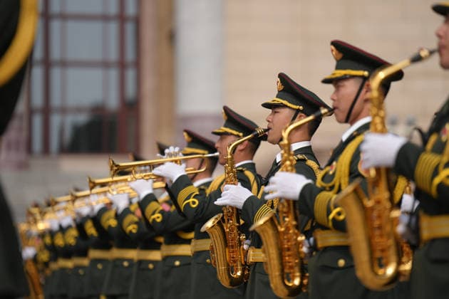 BEIJING, CHINA - MAY 14: Chinese President Xi Jinping (not pictured) holds a welcome ceremony for U.S. President Donald Trump (not pictured), who is on a state visit to China, outside the Great Hall of the People prior to their talks on May 14, 2026 in Beijing, China. Xi held talks with Trump at the Great Hall of the People in Beijing on Thursday.  Copyright: xVCGx 111641410340