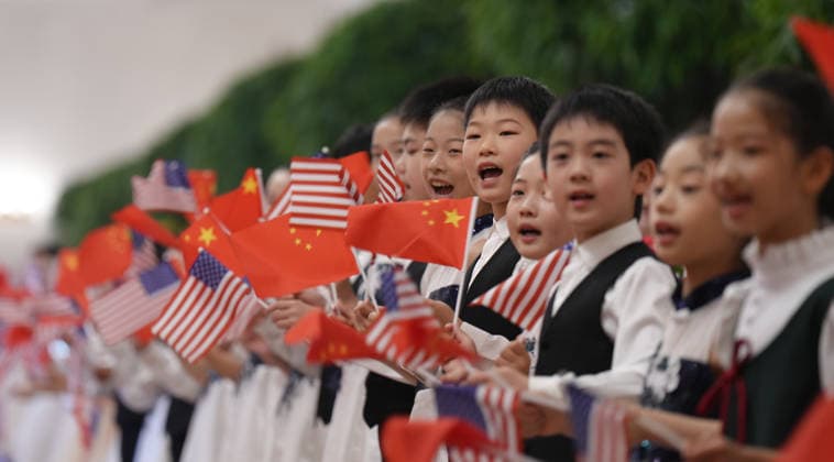 BEIJING, CHINA - MAY 14: Chinese President Xi Jinping (not pictured) holds a welcome ceremony for U.S. President Donald Trump (not pictured), who is on a state visit to China, outside the Great Hall of the People prior to their talks on May 14, 2026 in Beijing, China. Xi held talks with Trump at the Great Hall of the People in Beijing on Thursday.  Copyright: xVCGx 111641410264