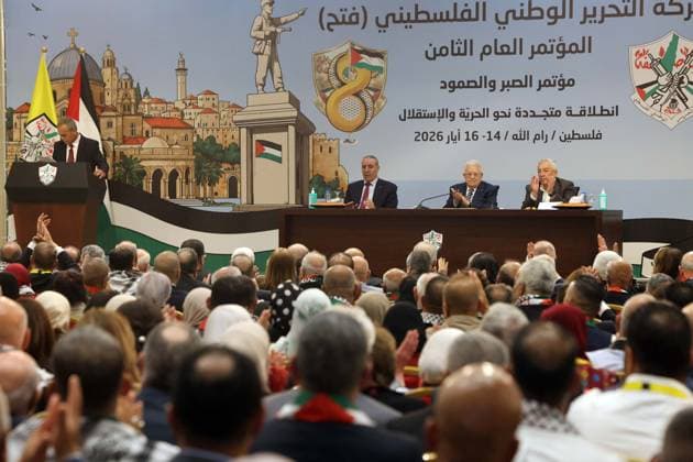 Palestinian President Abbas attends Fatah conference in Ramallah Palestinian President Mahmoud Abbas attends the eighth general conference of the Fatah Movement in Ramallah, in the West Bank, on May 14, 2026. More than 2,500 members were approved to participate, while a direct-link mechanism was announced to ensure broad participation from the West Bank, Gaza Strip, Lebanon and Egypt. Photo by Thaer Ganaim apaimages Ramallah West Bank Palestinian Territory 140526_Ramallah_PPO_00(19) Copyright: xapaimagesxThaerxGanaimx xapaimagesx