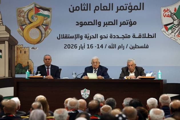 Palestinian President Abbas attends Fatah conference in Ramallah Palestinian President Mahmoud Abbas attends the eighth general conference of the Fatah Movement in Ramallah, in the West Bank, on May 14, 2026. More than 2,500 members were approved to participate, while a direct-link mechanism was announced to ensure broad participation from the West Bank, Gaza Strip, Lebanon and Egypt. Photo by Thaer Ganaim apaimages Ramallah West Bank Palestinian Territory 140526_Ramallah_PPO_00(21) Copyright: xapaimagesxThaerxGanaimx xapaimagesx
