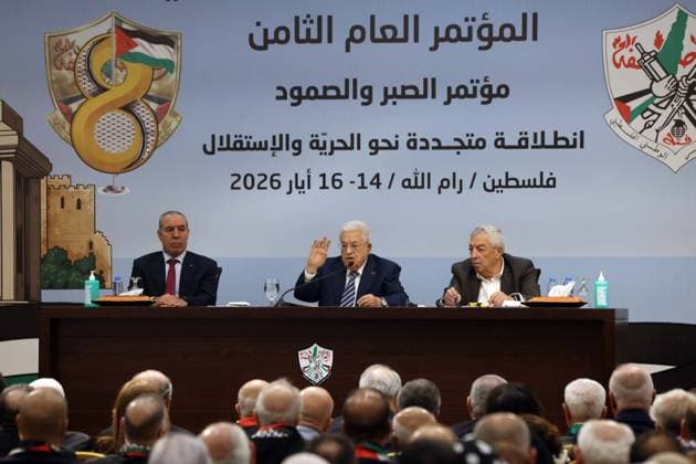 Palestinian President Abbas attends Fatah conference in Ramallah Palestinian President Mahmoud Abbas attends the eighth general conference of the Fatah Movement in Ramallah, in the West Bank, on May 14, 2026. More than 2,500 members were approved to participate, while a direct-link mechanism was announced to ensure broad participation from the West Bank, Gaza Strip, Lebanon and Egypt. Photo by Thaer Ganaim apaimages Ramallah West Bank Palestinian Territory 140526_Ramallah_PPO_00(22) Copyright: xapaimagesxThaerxGanaimx xapaimagesx