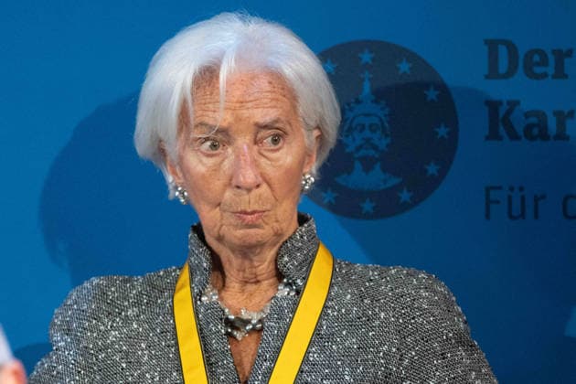 Christine LAGARDE, President of the ECB European Central Bank, International Charlemagne Prize of the City of Aachen, Awarded to Prof Dr Mario Draghi, former Italian Prime Minister and former Director of the ECB, Award ceremony in the City Hall of Aachen on 14 05 2026