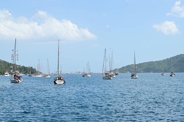 Global Sumud Flotilla departs from Marmaris for Gaza MUGLA, TURKIYE - MAY 14: The Global Sumud Flotilla, formed to break the Israeli blockade, set sail into the Mediterranean from Marmaris with a fleet of 54 boats bound for Gaza, in Mugla, Turkiye on May 14, 2026. Orhan Cicek Anadolu Mugla Turkey. Editorial use only. Please get in touch for any other usage.  Copyright: x2026xAnadoluxOrhanxCicekx