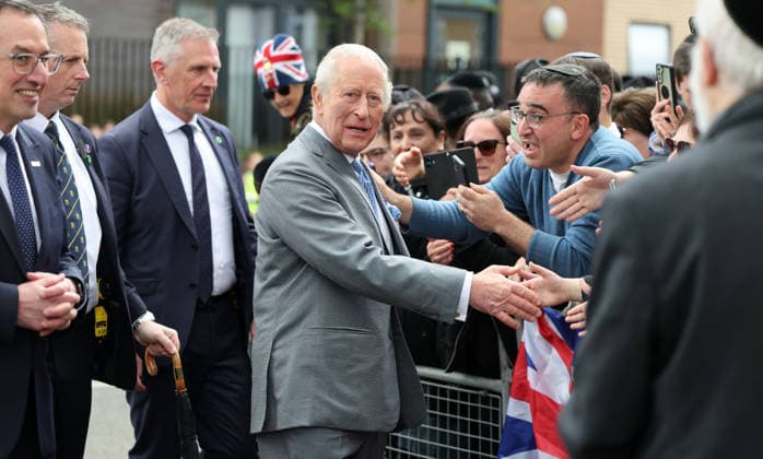 . 14 05 2026. London, United Kingdom. King Charles III during a visit to Golders Green in North London , following the attack on Jewish residents.  xPoolx xi-Imagesx IIM-26773-0013