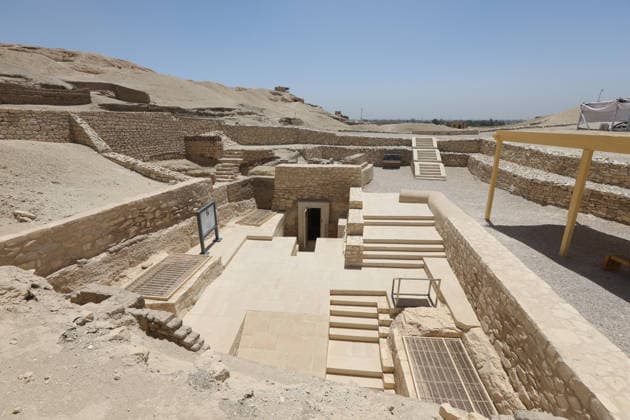 Historical tombs from Egypt’s new kingdom era opened to visitors in Luxor LUXOR, EGYPT - MAY 14: Visitors tour the historic tombs of Amenhotep Rabuya (TT416) and his son Samut (TT417), reopened after years of excavation and restoration work in the El-Khokha area of Luxor, Egypt on May 14, 2026. The tombs, discovered during excavations carried out in 2015 and dating back to the 18th Dynasty of the New Kingdom period, feature wall depictions reflecting daily life and burial rituals of the era. Fareed Kotb Anadolu Luxor Egypt. Editorial use only. Please get in touch for any other usage.  Copyright: x2026xAnadoluxFareedxKotbx