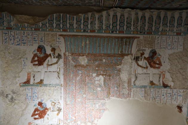 Historical tombs from Egypt’s new kingdom era opened to visitors in Luxor LUXOR, EGYPT - MAY 14: Visitors tour the historic tombs of Amenhotep Rabuya (TT416) and his son Samut (TT417), reopened after years of excavation and restoration work in the El-Khokha area of Luxor, Egypt on May 14, 2026. The tombs, discovered during excavations carried out in 2015 and dating back to the 18th Dynasty of the New Kingdom period, feature wall depictions reflecting daily life and burial rituals of the era. Fareed Kotb Anadolu Luxor Egypt. Editorial use only. Please get in touch for any other usage.  Copyright: x2026xAnadoluxFareedxKotbx