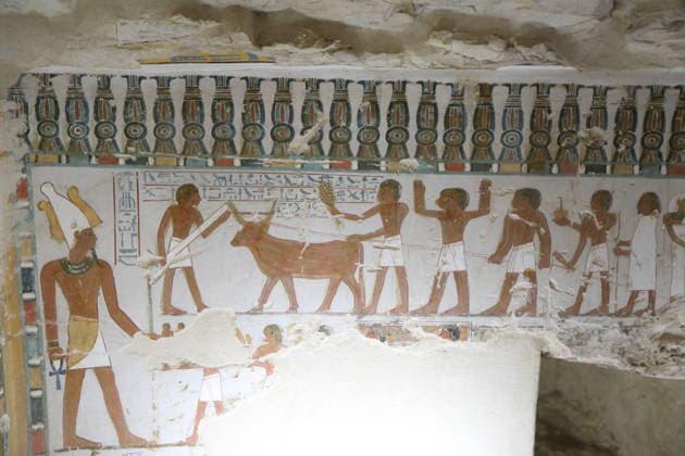 Historical tombs from Egypt’s new kingdom era opened to visitors in Luxor LUXOR, EGYPT - MAY 14: Visitors tour the historic tombs of Amenhotep Rabuya (TT416) and his son Samut (TT417), reopened after years of excavation and restoration work in the El-Khokha area of Luxor, Egypt on May 14, 2026. The tombs, discovered during excavations carried out in 2015 and dating back to the 18th Dynasty of the New Kingdom period, feature wall depictions reflecting daily life and burial rituals of the era. Fareed Kotb Anadolu Luxor Egypt. Editorial use only. Please get in touch for any other usage.  Copyright: x2026xAnadoluxFareedxKotbx