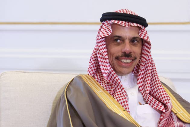 Saudi Arabian Foreign Minister Prince Faisal bin Farhan Al Saud in Athens ATHENS, GREECE - MAY 14: Greek Foreign Minister George Gerapetritis (not seen) meets with Saudi Arabian Foreign Minister Prince Faisal bin Farhan Al Saud at the Foreign Ministry in Athens, Greece, on May 14, 2026. Costas Baltas Anadolu Athens Greece. Editorial use only. Please get in touch for any other usage.  Copyright: x2026xAnadoluxCostasxBaltasx