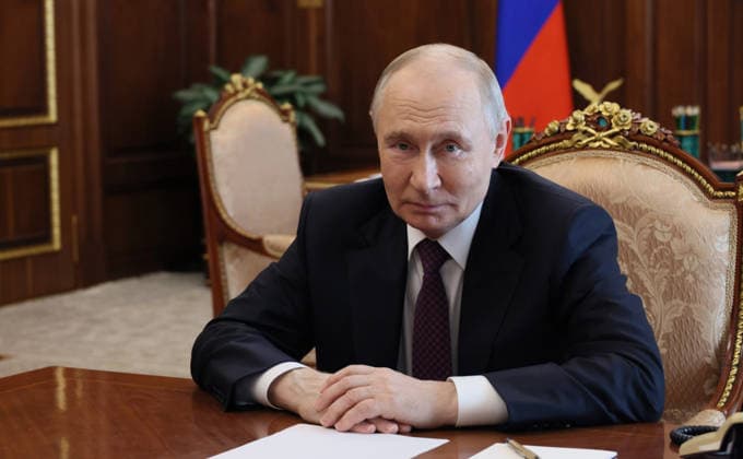 May 14, 2026, Moscow, Moscow Oblast, Russia: Russian President Vladimir Putin, listens to newly appointed acting governor of Bryansk region Yegor Kovalchuk, during a face-to-face meeting at the Kremlin, May 13, 2026 in Moscow, Russia. The governors of two Russian regions ‌bordering Ukraine, stepped down and their ‹replacements met with President Vladimir Putin. Moscow Russia - ZUMAp138 20260514_zaa_p138_005 Copyright: xMikhailxMetzel RussianxGovernmenx