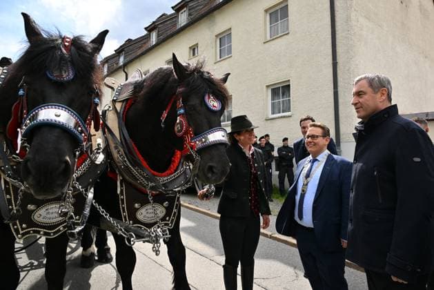 14 05 2026, 650th anniversary of the town of Grafenau, Lower Bavaria, Bavaria, Germany, visit by Bavarian Prime Minister Dr. Markus Söder,